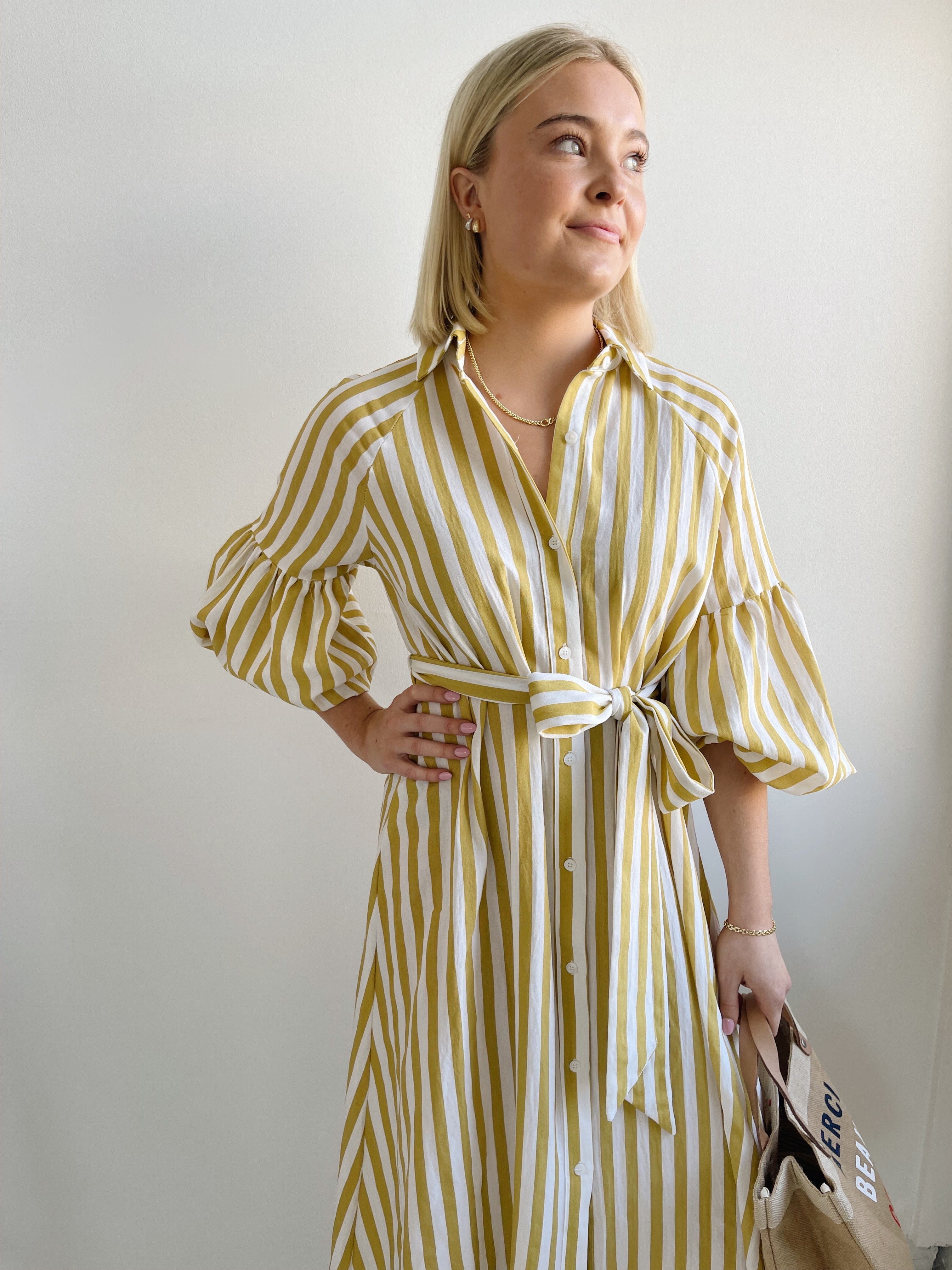 Ischia Yellow Stripe Dress