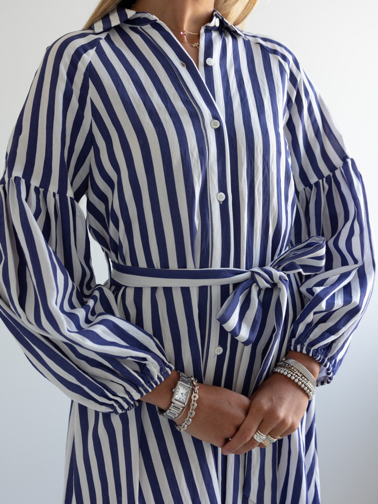 Ischia Navy Stripe Dress