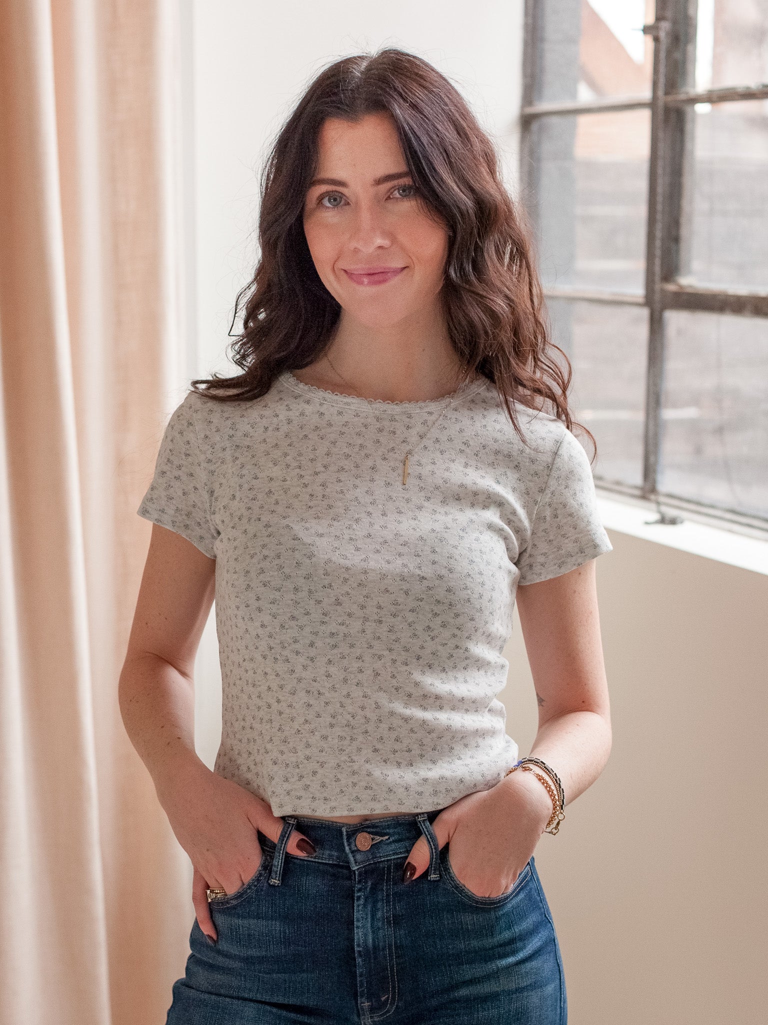 Tara Pointelle Tee