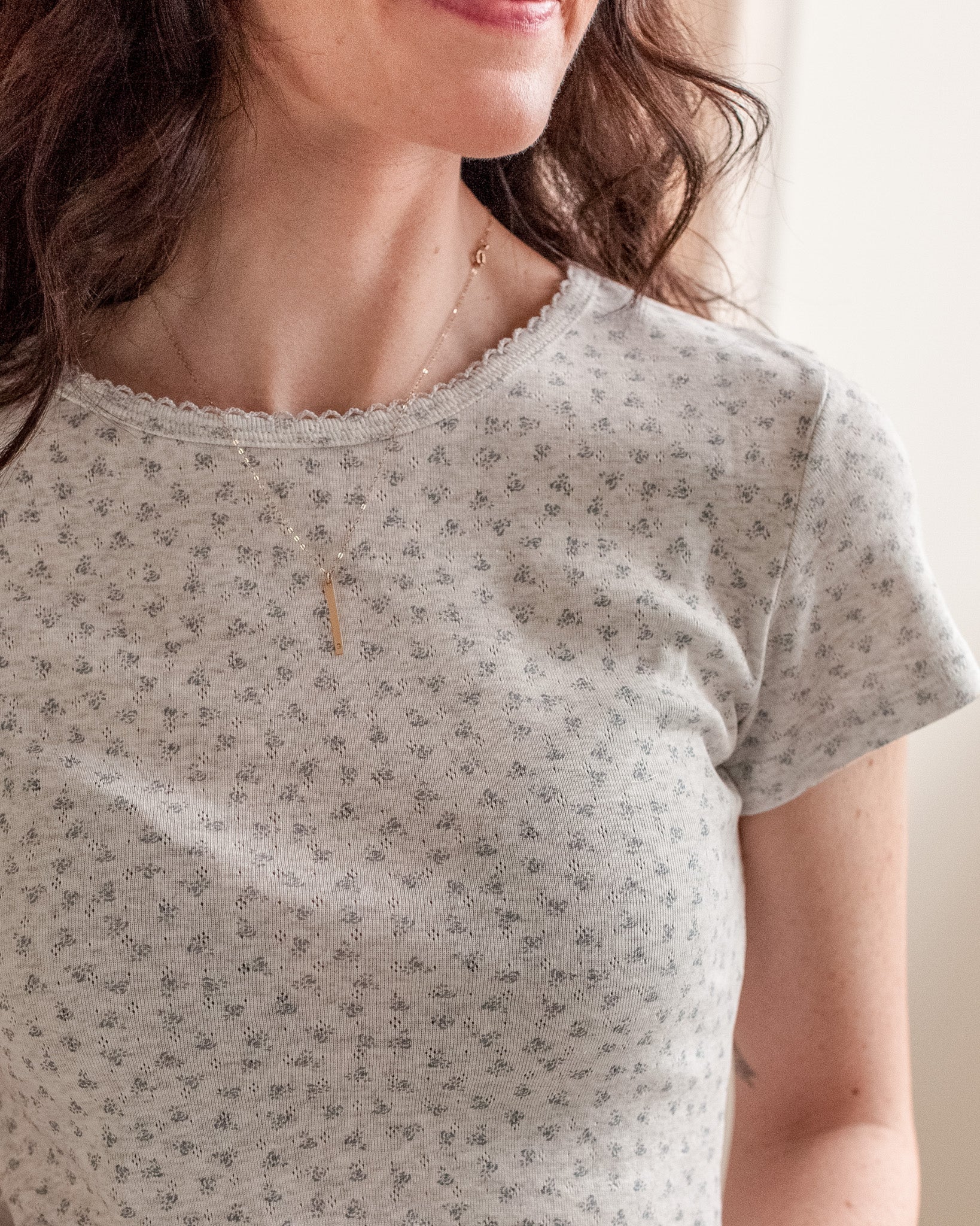 Tara Pointelle Tee