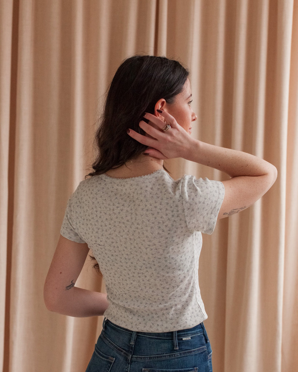 Tara Pointelle Tee