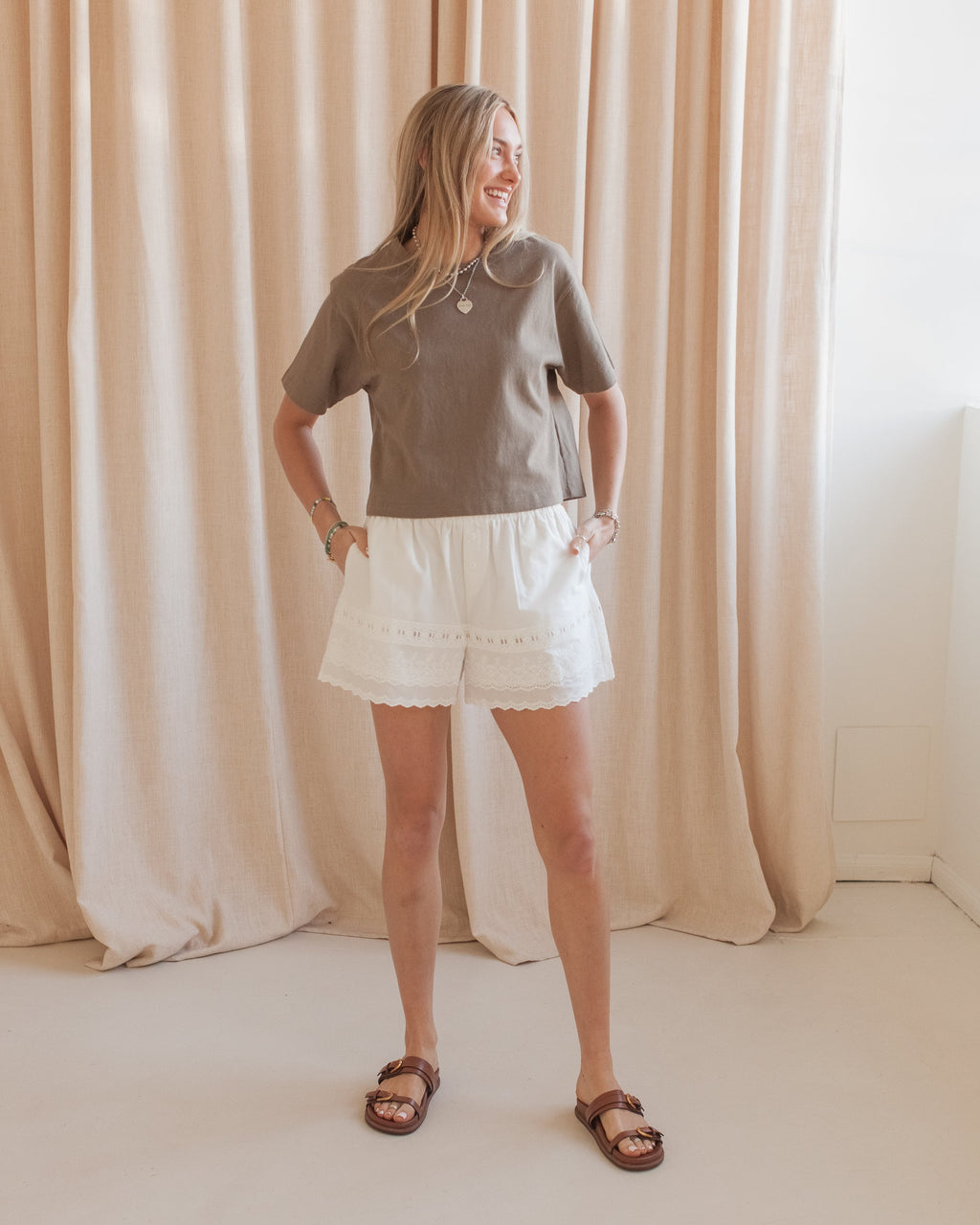 Emma Eyelet Shorts