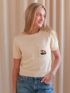 April Floral Knit- Cream