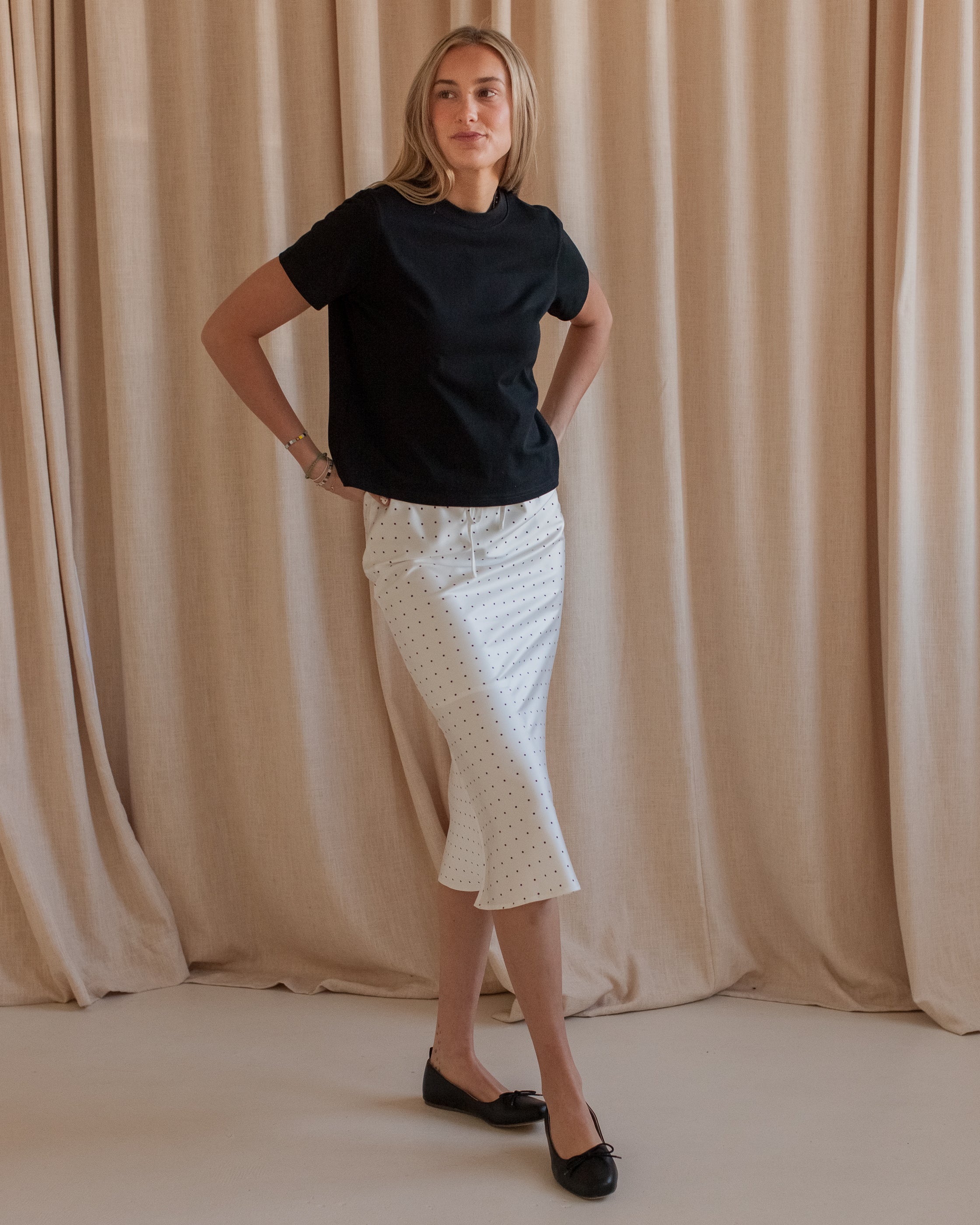 Dotted Slip Skirt