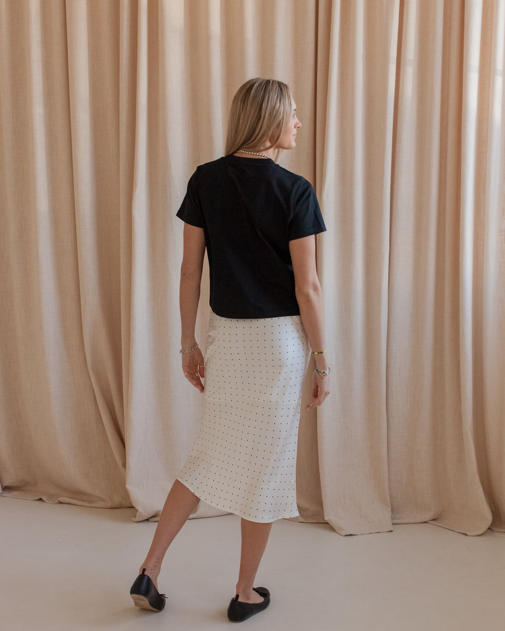 Dotted Slip Skirt