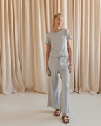 Grey Pointelle Tee