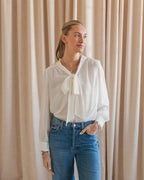 Remi Bow Blouse- Cream