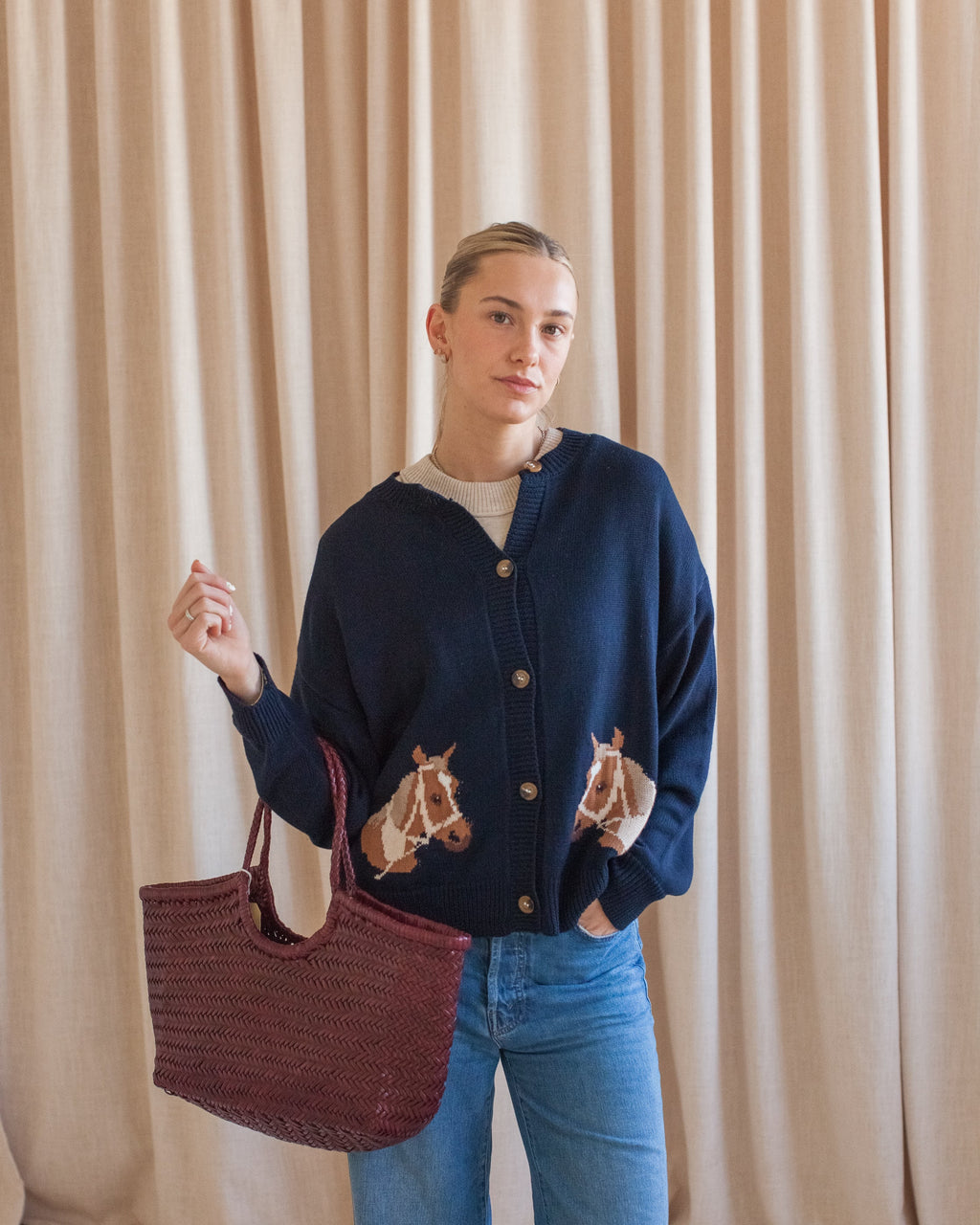 Knit Horse Cardigan