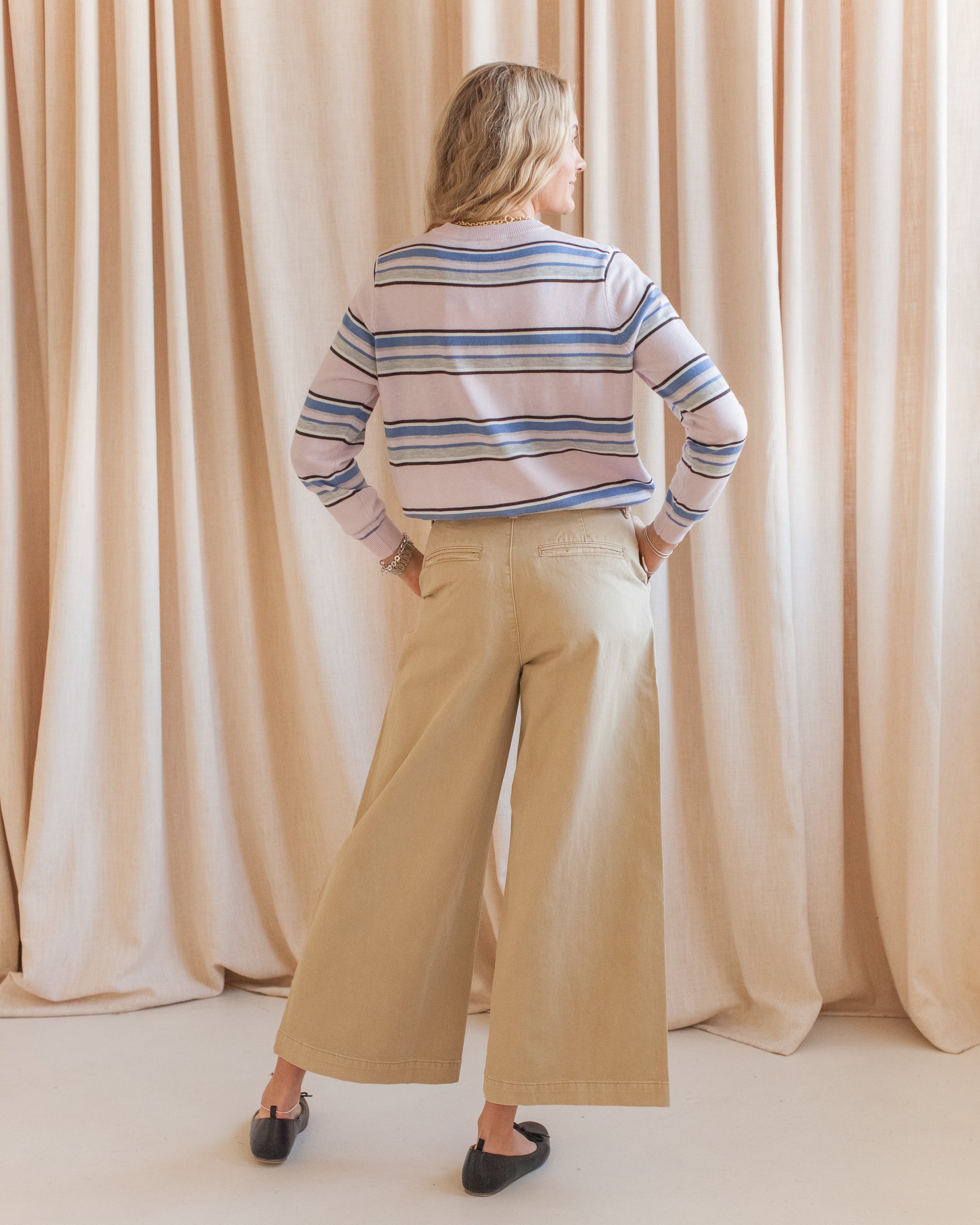 Sammi Striped Top- Blush