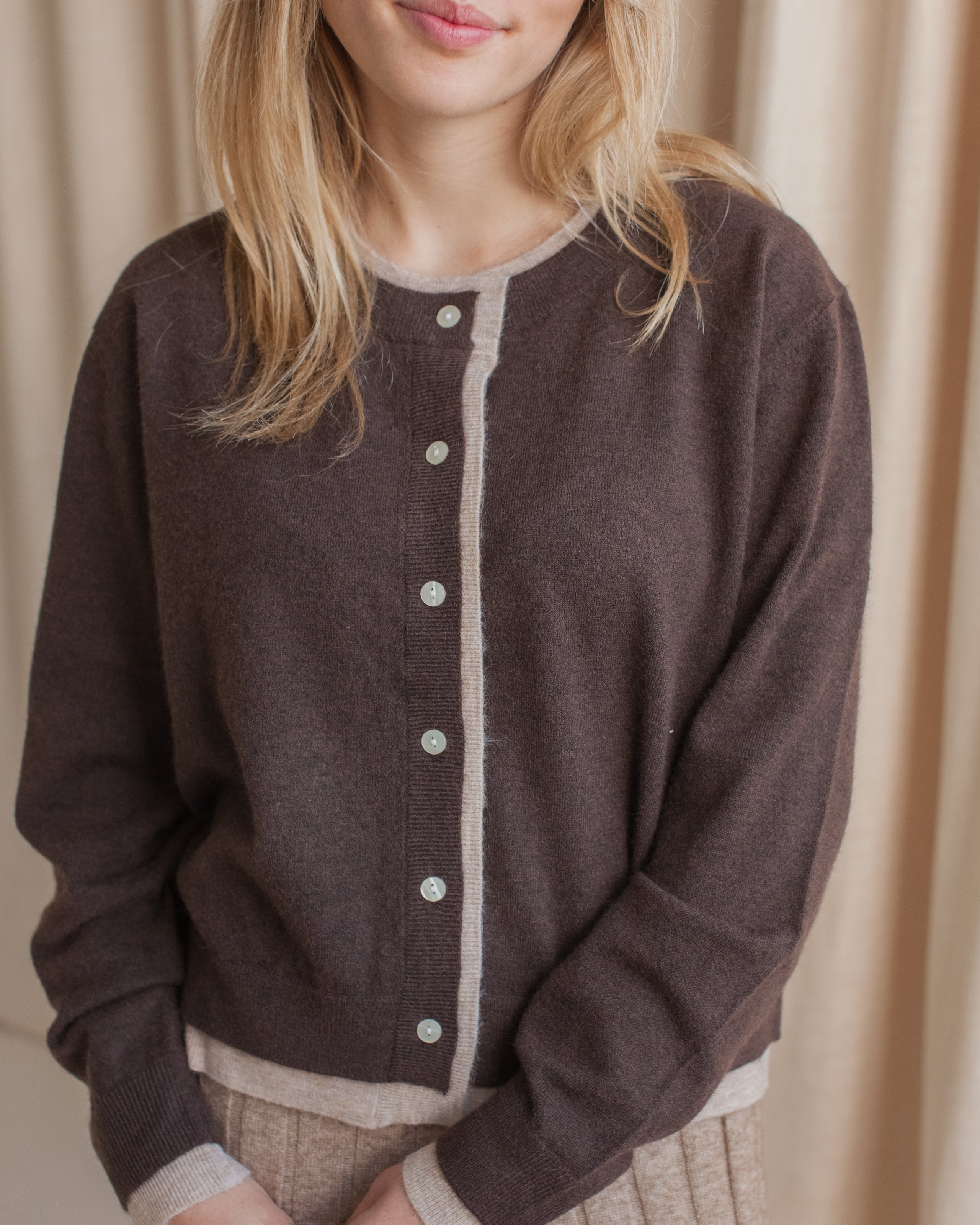 Autumn Contrast Cardigan