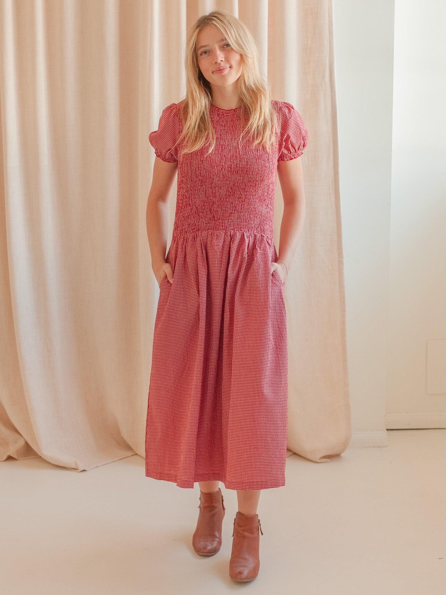 Madeline Smocked Midi Dress