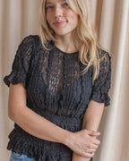 Cassie Lace Blouse- Black