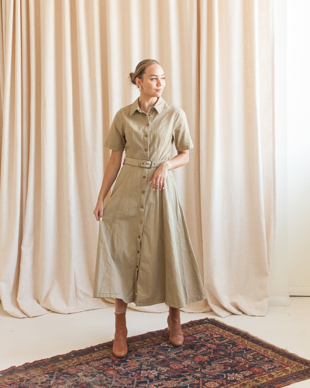 Felicity Belted Midi Dress