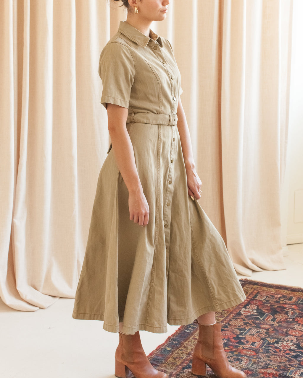 Felicity Belted Midi Dress