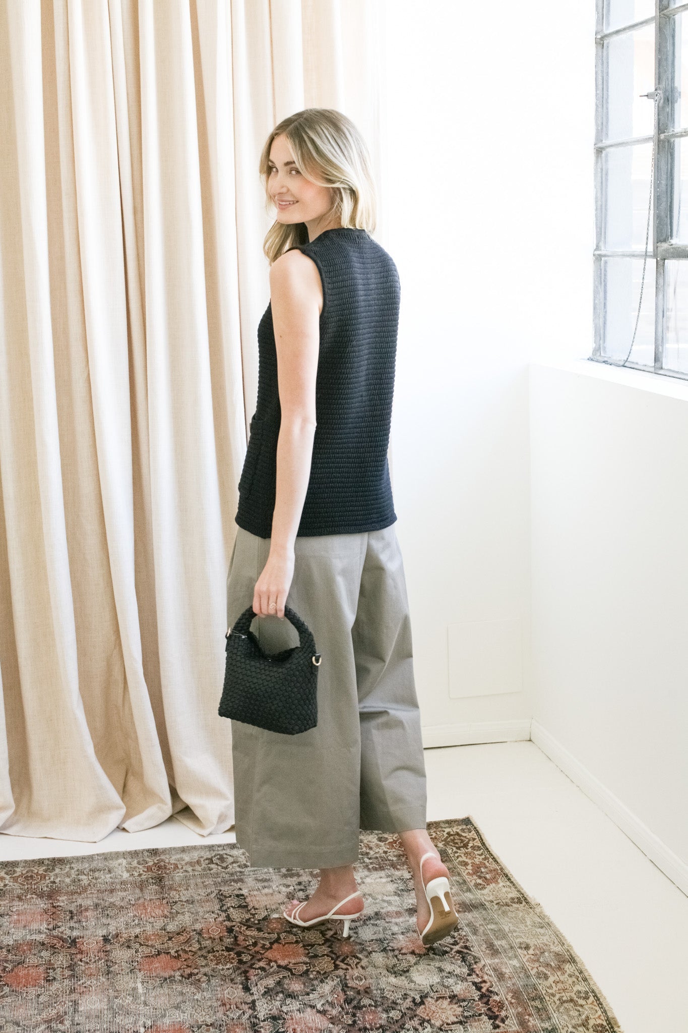 Kylie Knit Vest - Black