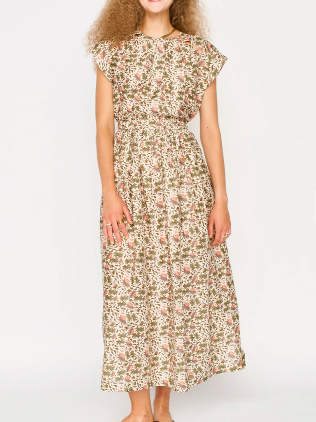 Mirth Merida Dress in Pink Cowrie