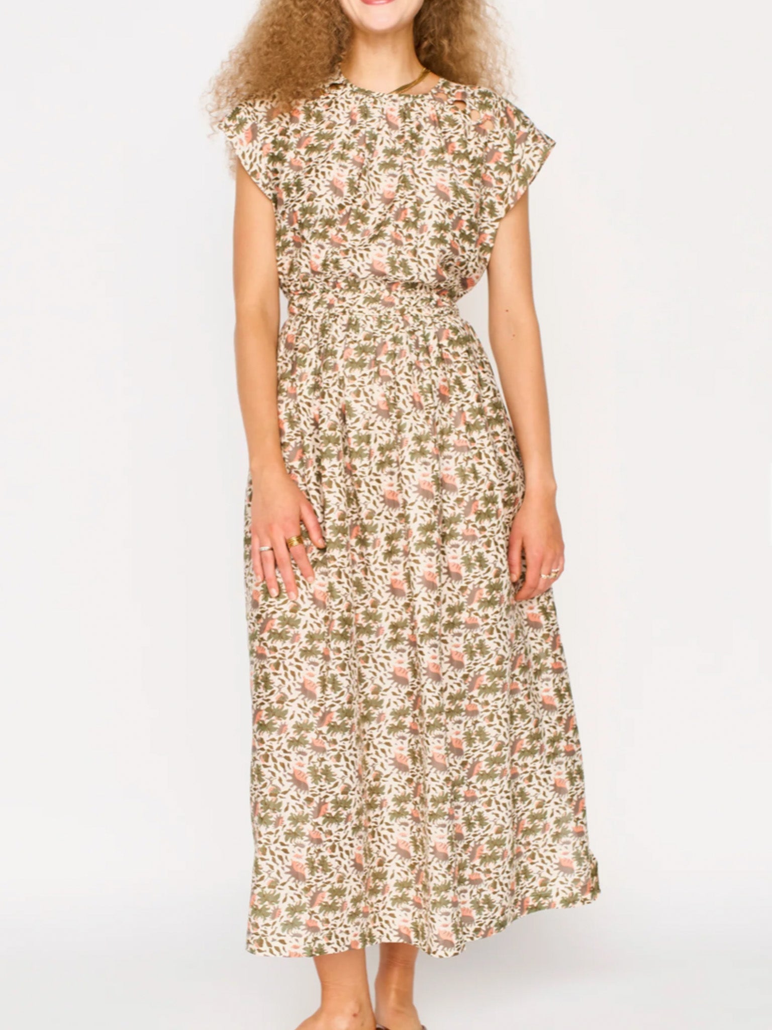 Mirth Merida Dress in Pink Cowrie
