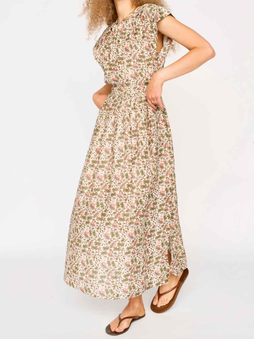 Mirth Merida Dress in Pink Cowrie