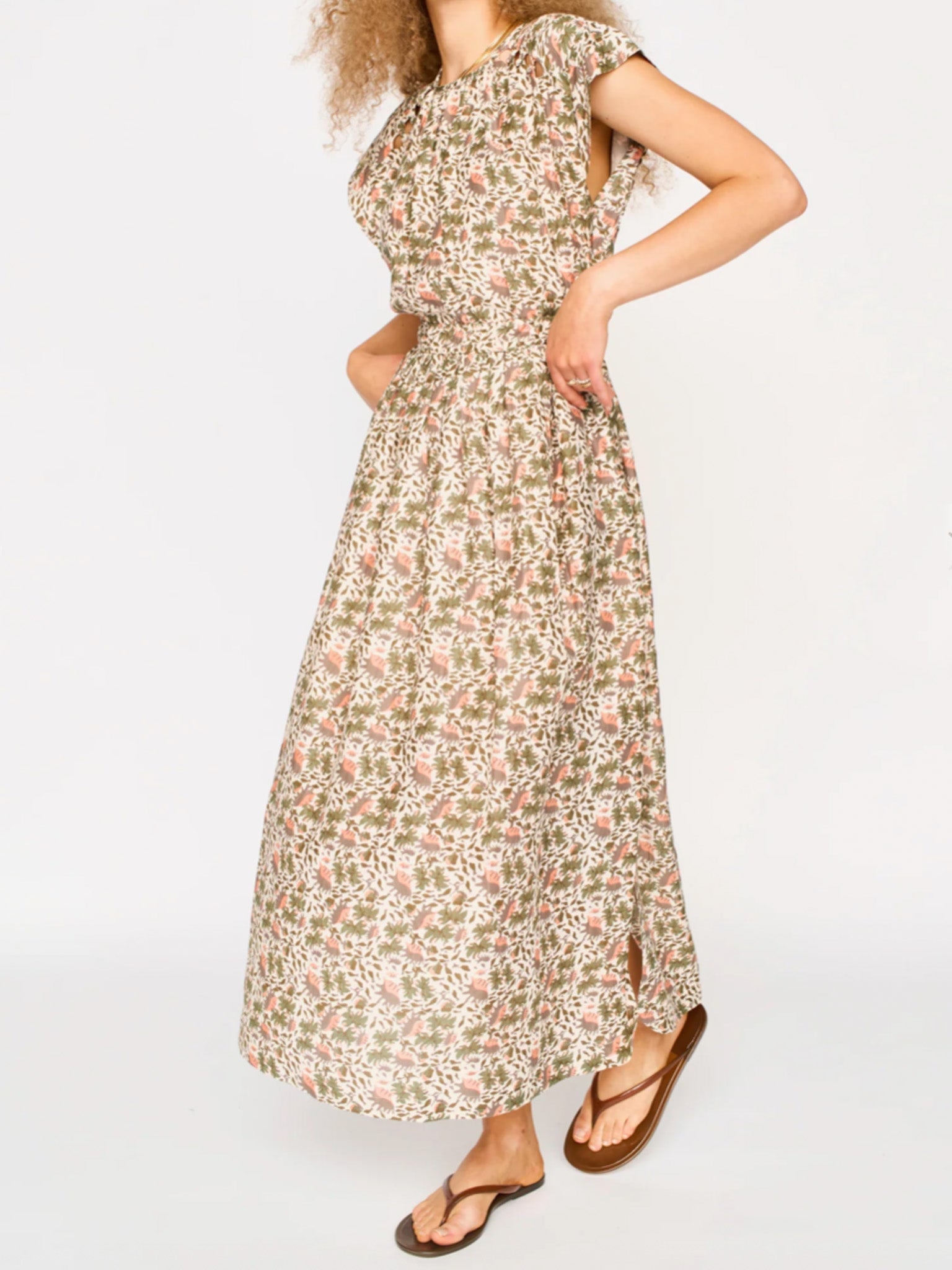 Mirth Merida Dress in Pink Cowrie