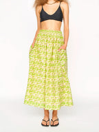MIRTH Verona Skirt in Lime Popova