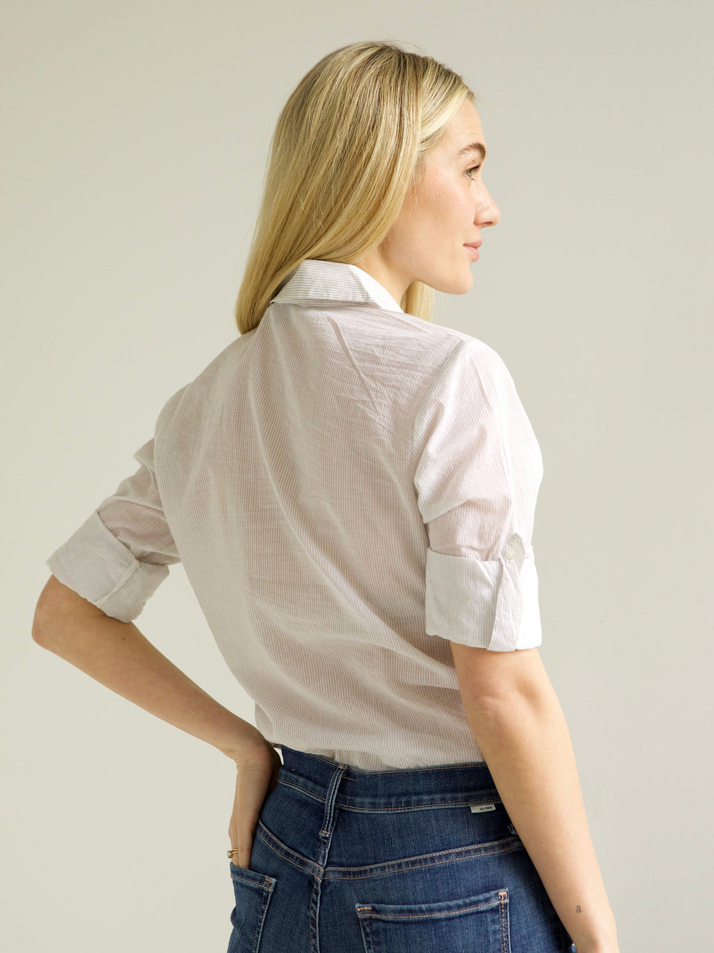 Taupe Pinstripe