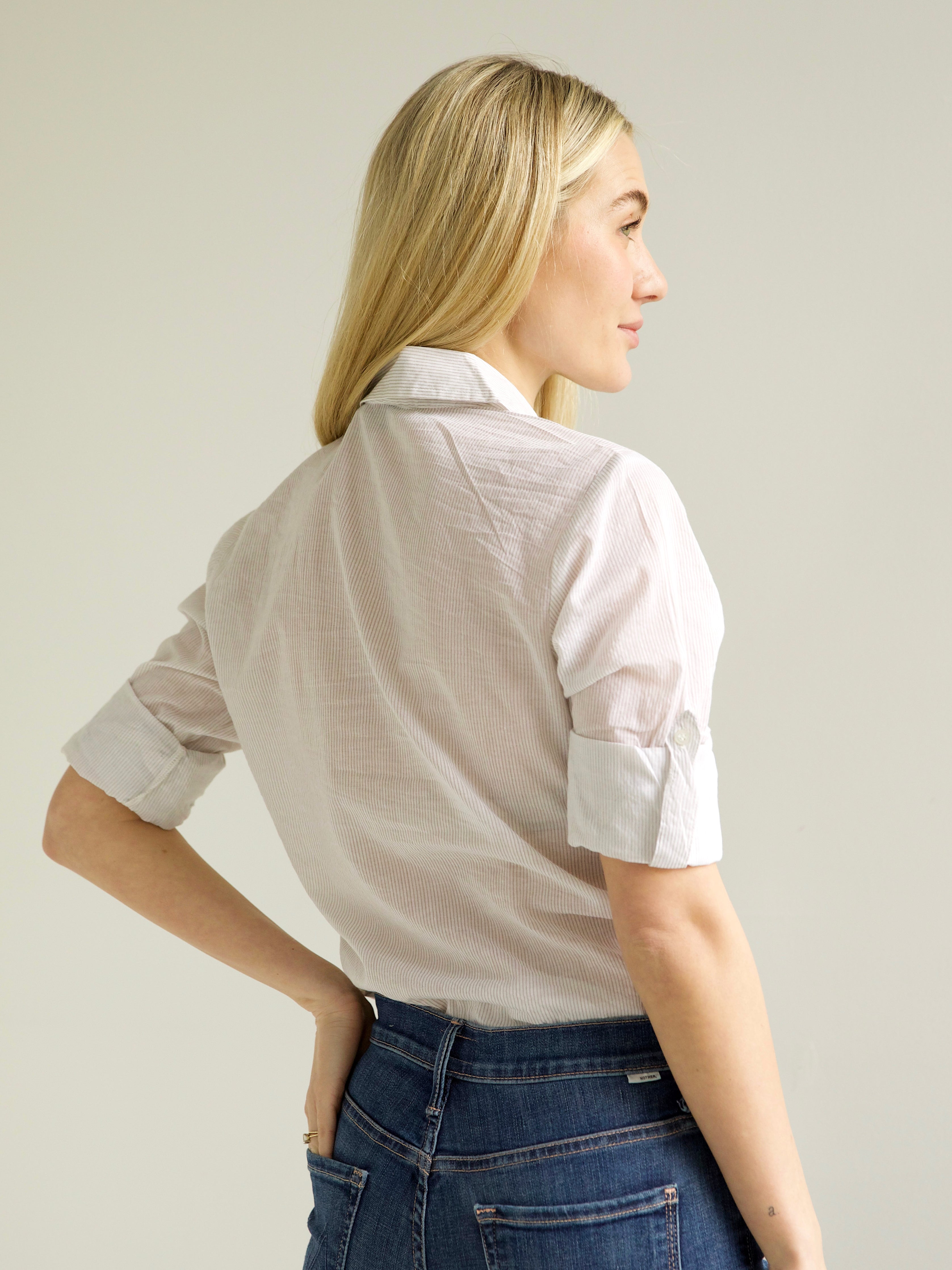 Taupe Pinstripe